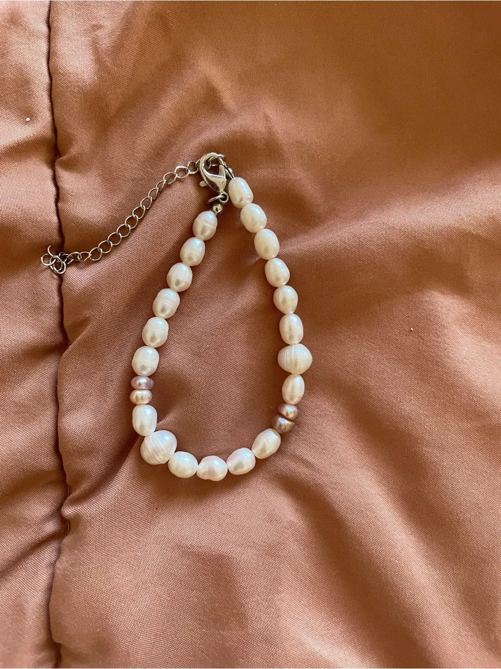 Freshwater Pearl Beaded Bracelet in Cream